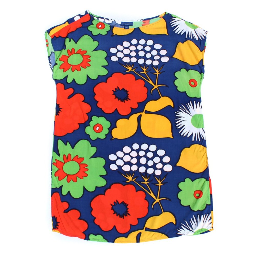 Marimekko for Target Women's M Retro Floral Print Shift Dress